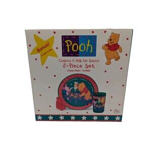 Disney Winnie The Pooh Cookies & Milk For Santa 3 pc Design By ZAK & Cuter Set